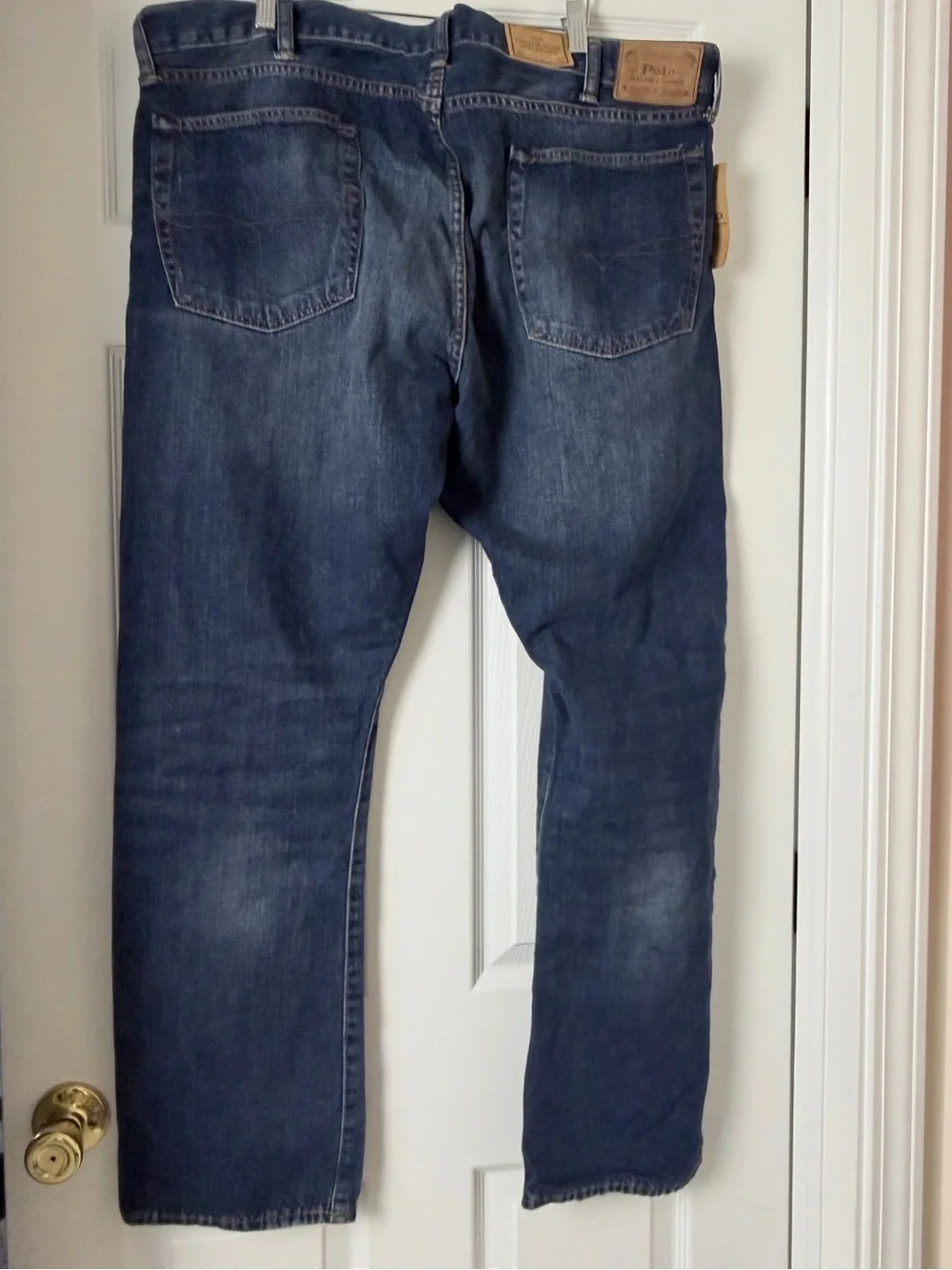 Polo Ralph Lauren The Varick Slim Straight Blue Denim Jeans Size 40x32 NWT